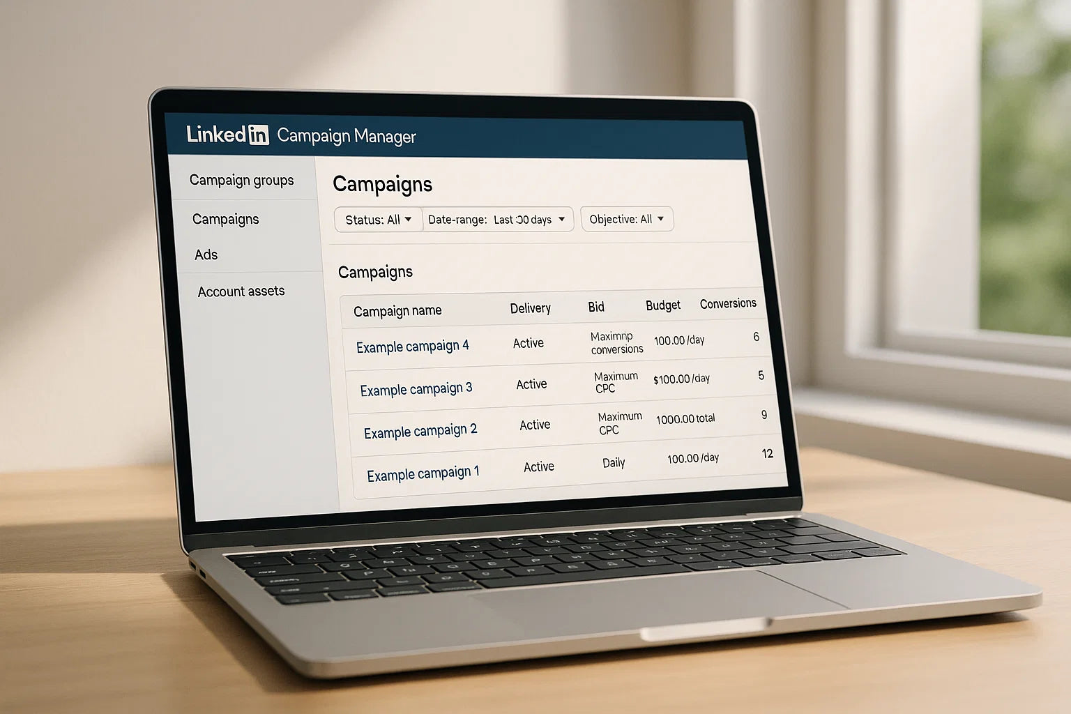 CGI screen with LinkedIn Insight Tag conversions,