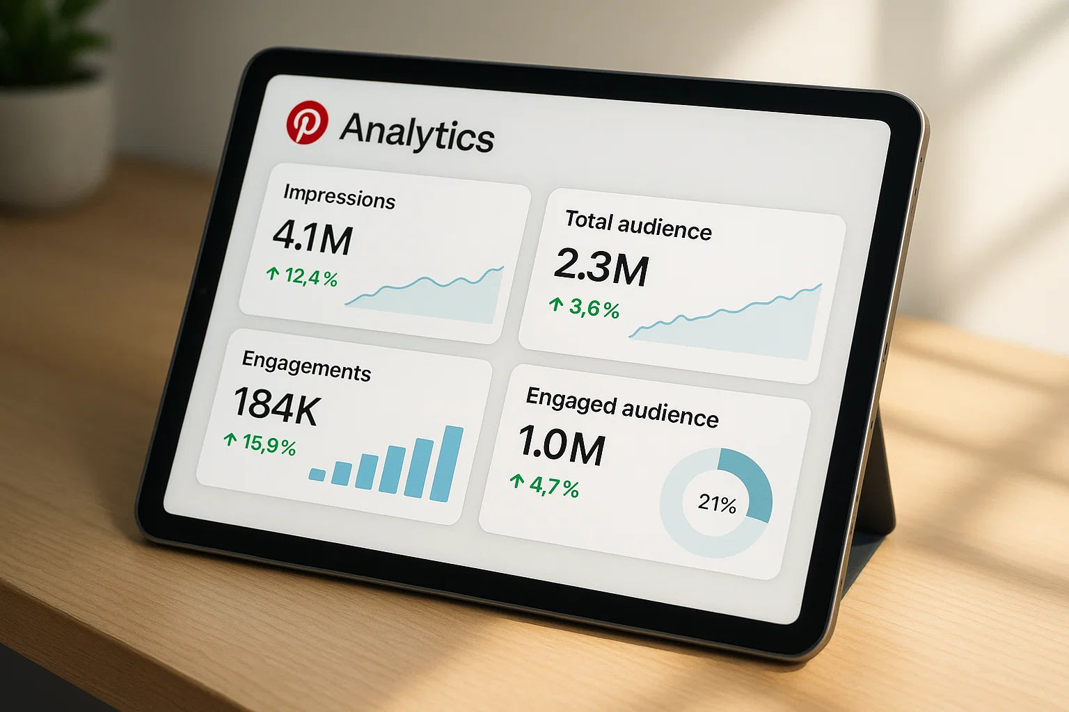 prompt: Snapchat analytics on phone UI; daylight; modern; NEG list.